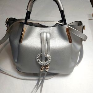 Jially Silver Handbag.